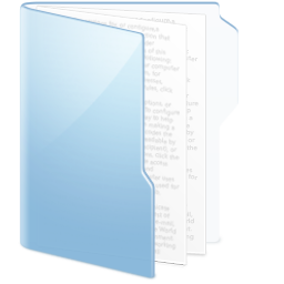 Blue Folder Documents Icon 256x256 png